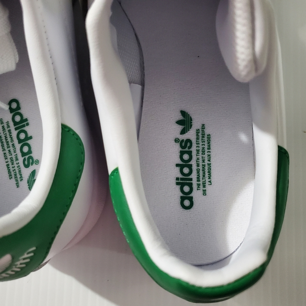 ADIDAS OG STAN SMITH Mens Sz 5 White/Green Shoes NWT - Picture 7 of 13